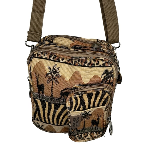 Vintage‎ Safari Print Bag - Picture 1 of 6